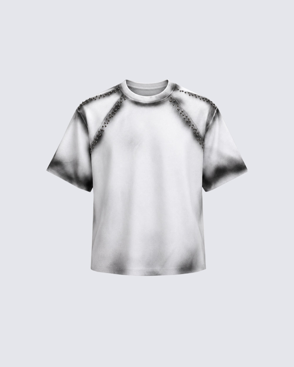Washed Studded Short Sleeve T-Shirt