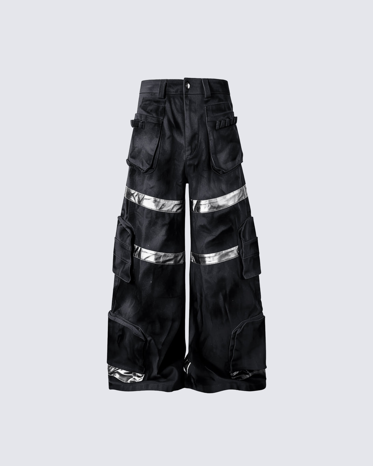 Reflective Distressed Denim Pants