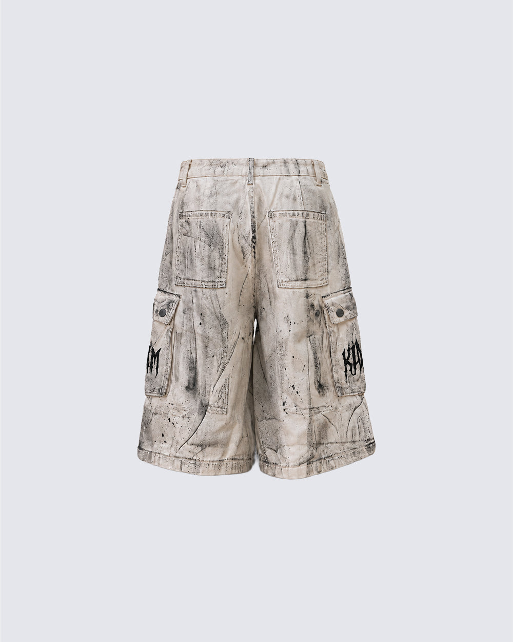 New Gothic Grunge Paint Splatter Utility Knee-Length Shorts