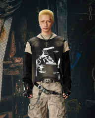 Layered Faux Three-Piece Sports T-Shirt