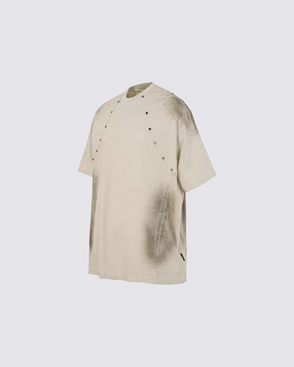 Vintage Spray-Print Distressed Studded New Tee