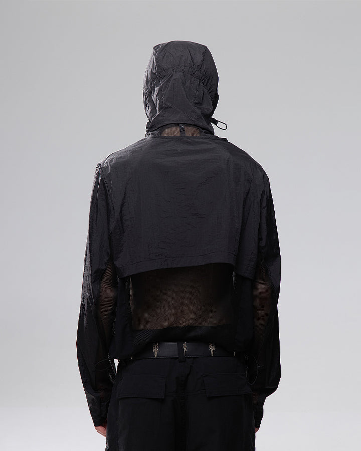 Detachable Vest Mesh Breathable Hooded Sun Protection Jacket