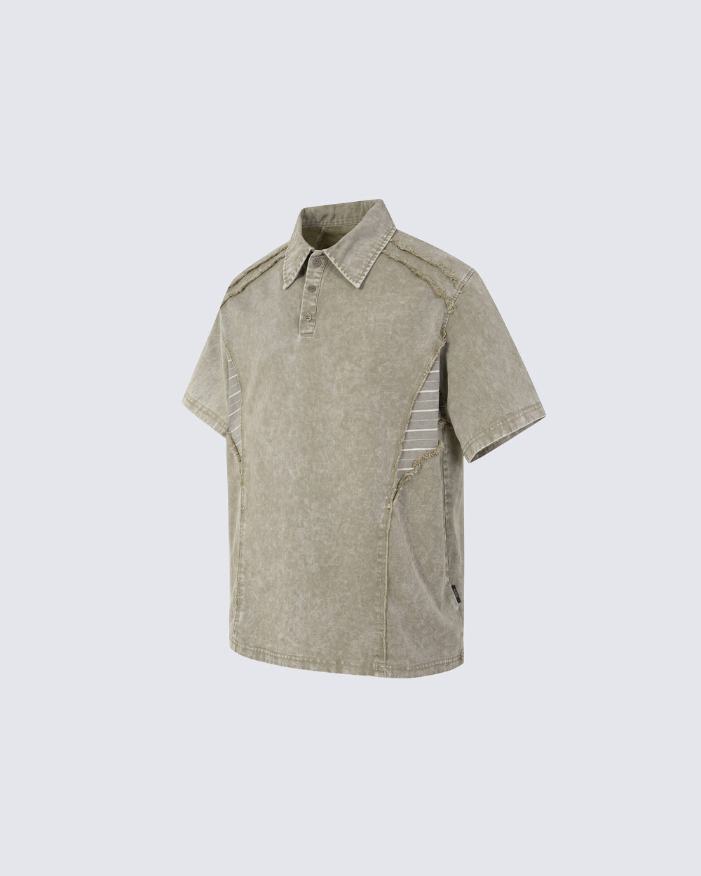 High-Street Deconstructed Washed Polo Shirt