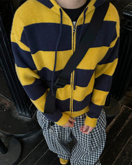 American Vintage Striped Hooded Sweater