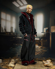 American Retro Fur-Collar Fleece-Lined Cotton Jacket