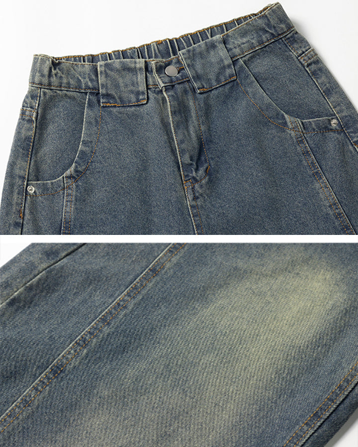 New Vintage Washed Denim Jeans