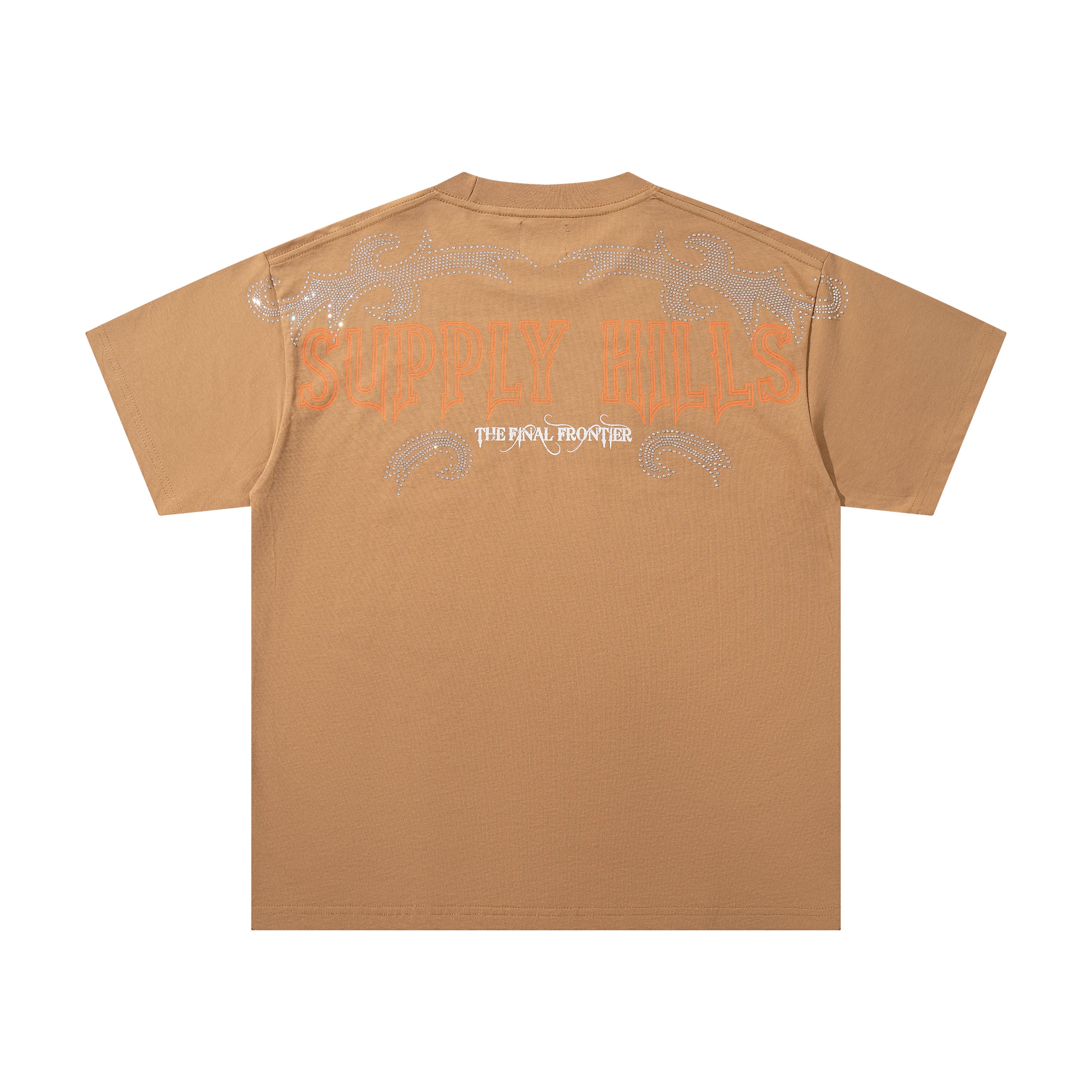 SUPPLY Ply Hills Western Cowboy Tan Washed Oversized Graphic T‑Shirt