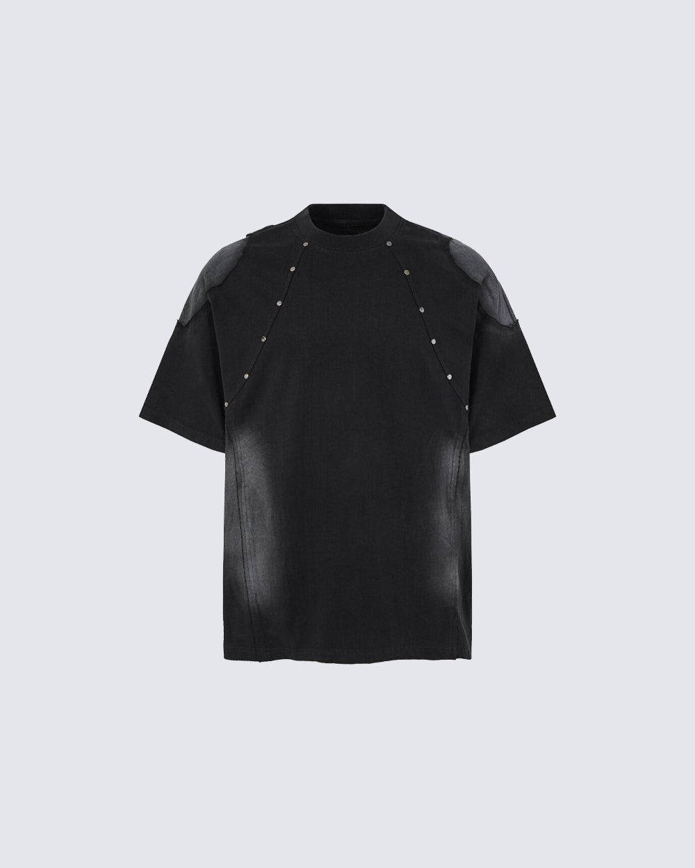 Vintage Spray-Print Distressed Studded New Tee
