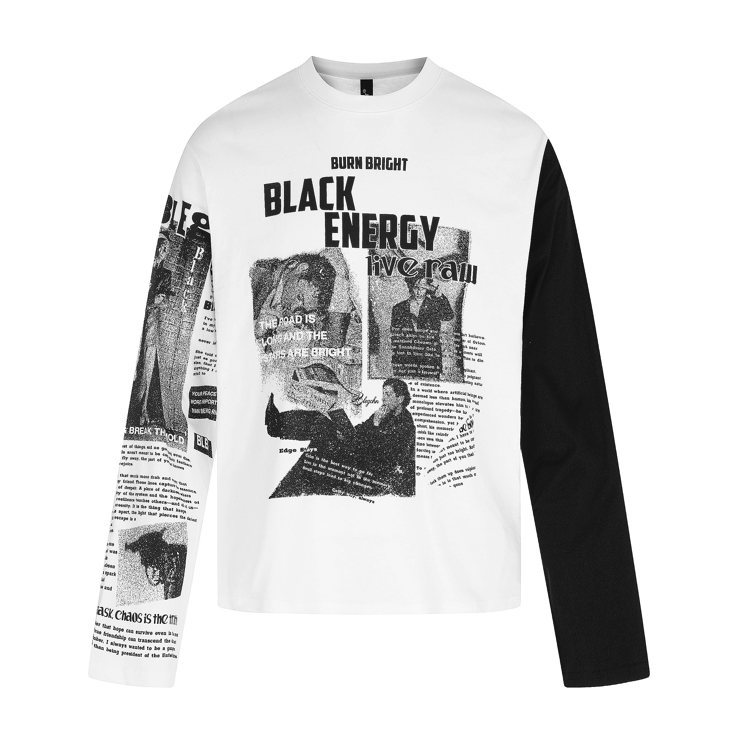 Omirad Black Energy Graphic Long Sleeve T-Shirt