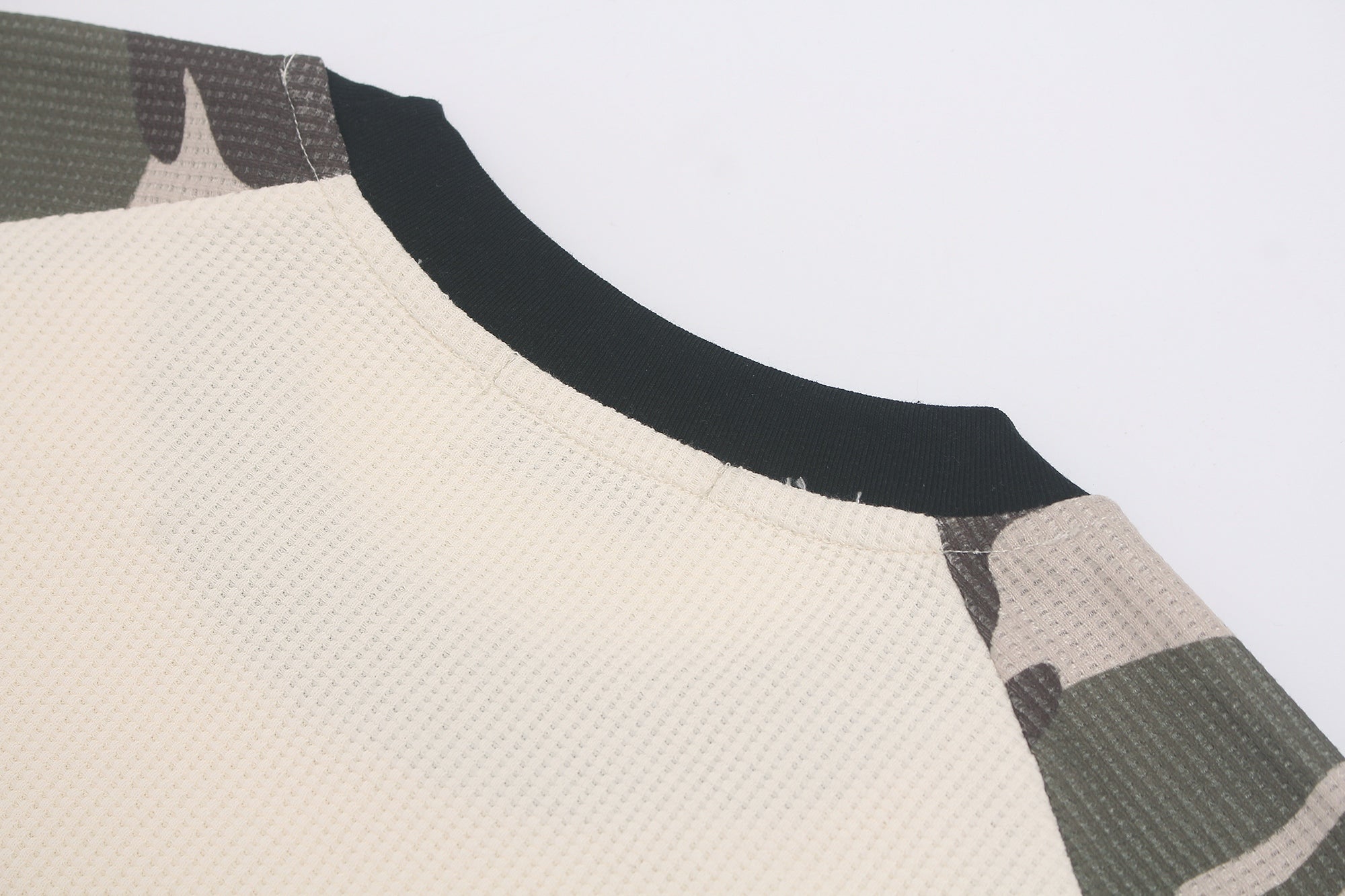 Omirad Camo Sleeve Waffle Long Sleeve