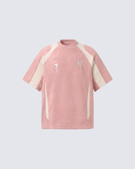 American Streetwear Color-Block Short Sleeve Tee