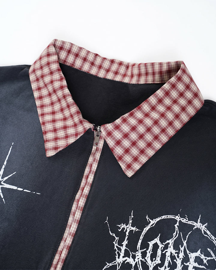 Dark Retro Star Graphic New Polo Shirt