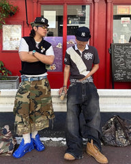 American Style Layered Camouflage Cargo Wide Shorts