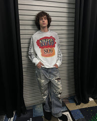 Vintage Grunge Ripped Patchwork Baggy Denim Jeans