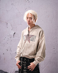 Vintage Star Graphic Zip Hoodie