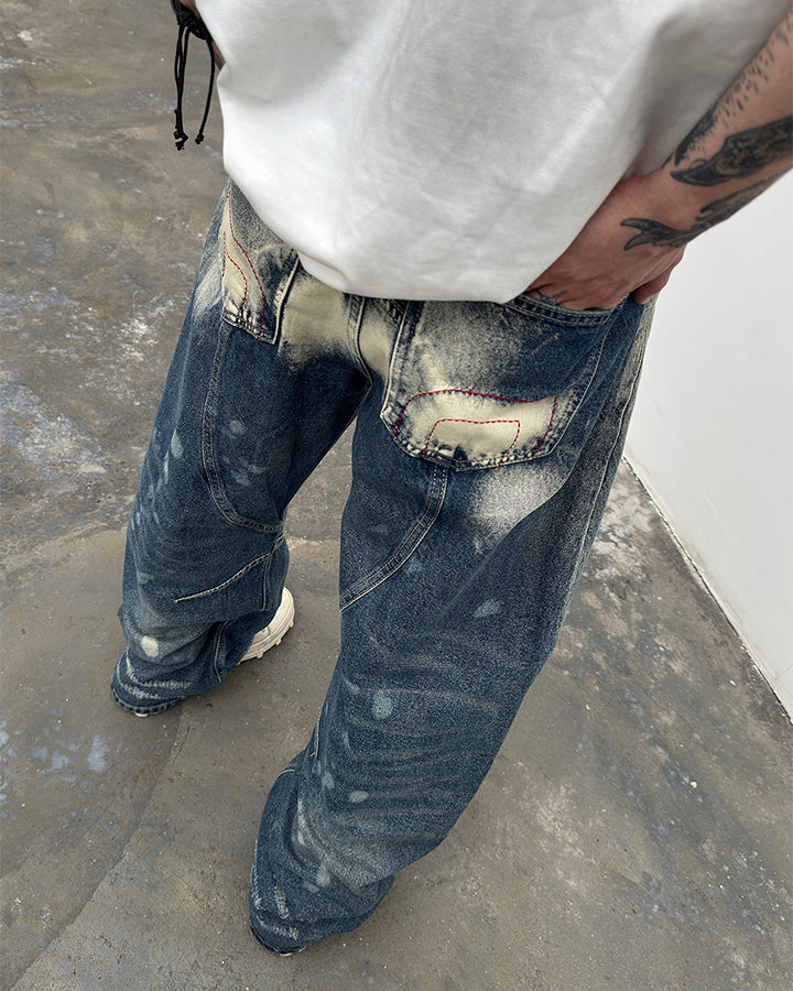 American Punk Metal Blade Denim Pants