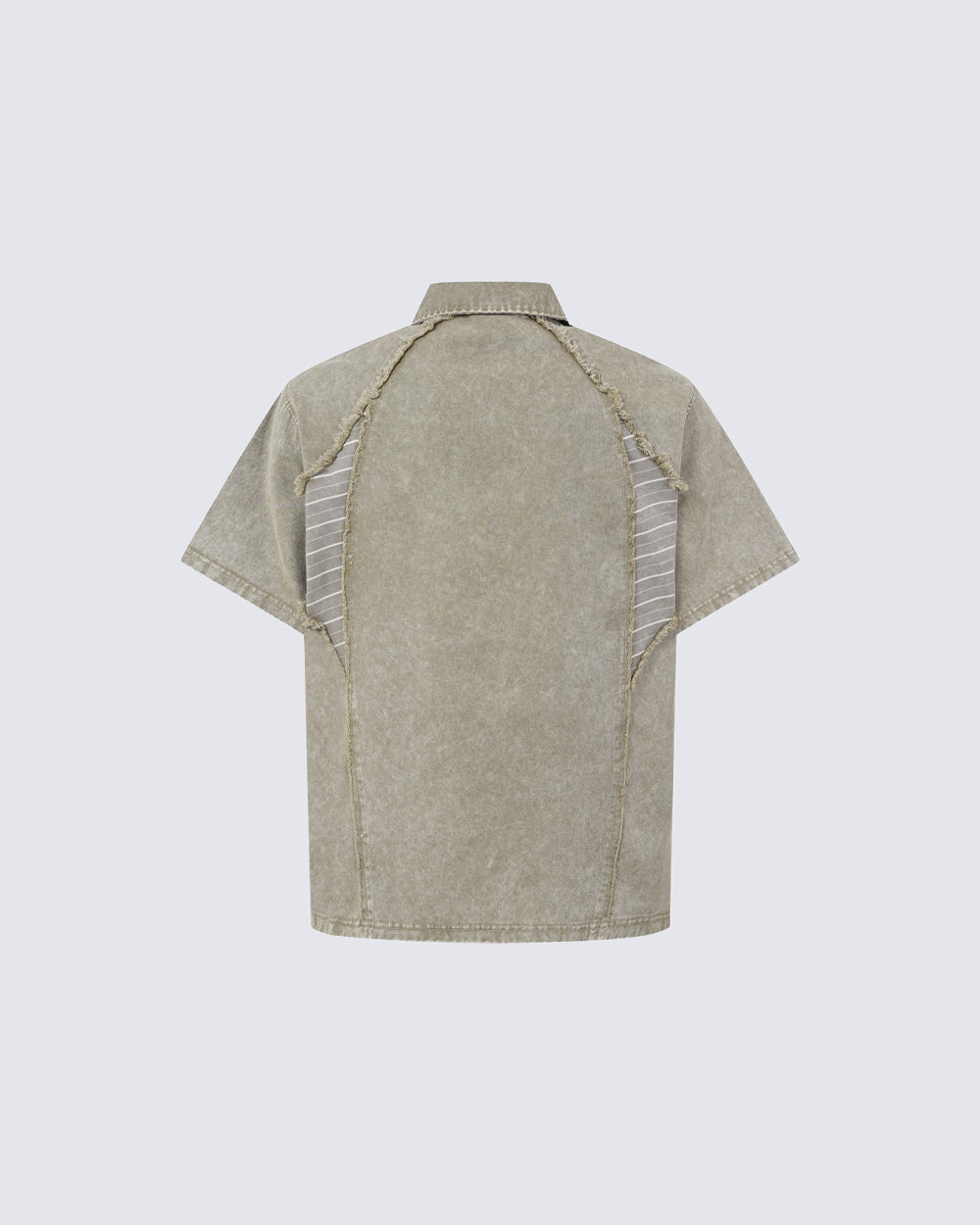 High-Street Deconstructed Washed Polo Shirt
