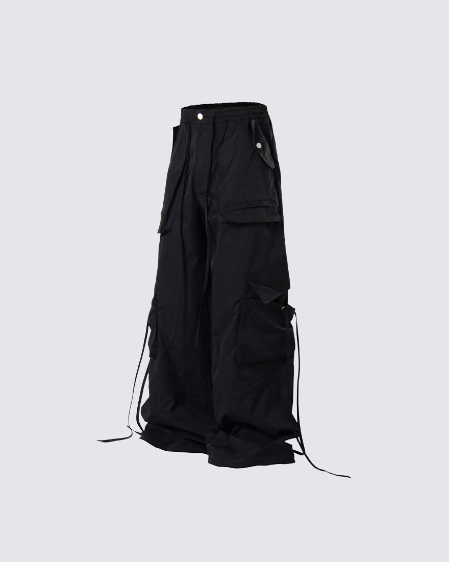 Techwear Multi-Pocket Wide-Leg Cargo Pants