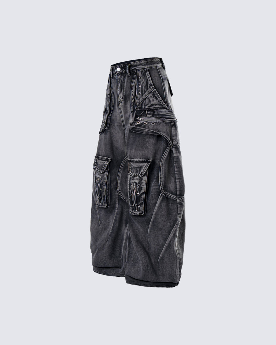 American Vintage Street Multi-Pocket Cargo Denim