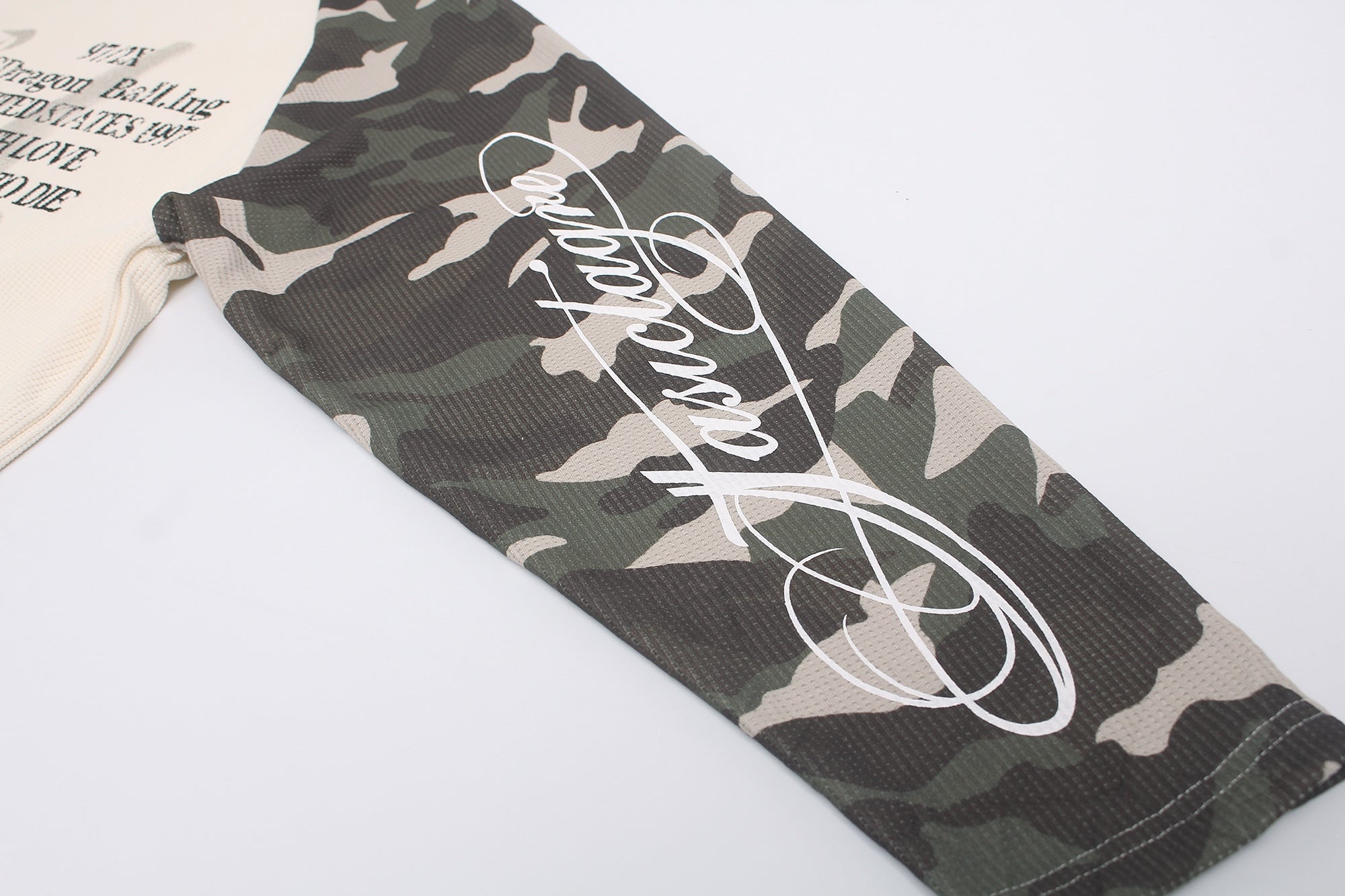Omirad Camo Sleeve Waffle Long Sleeve