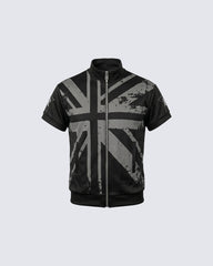 Light Asian Street Stand Collar Zip Tee Jacket