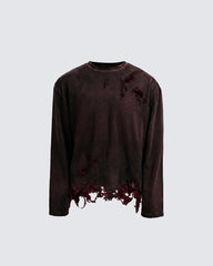 KIIKIO-Post-Apocalyptic Spray-Wash Long Sleeve T