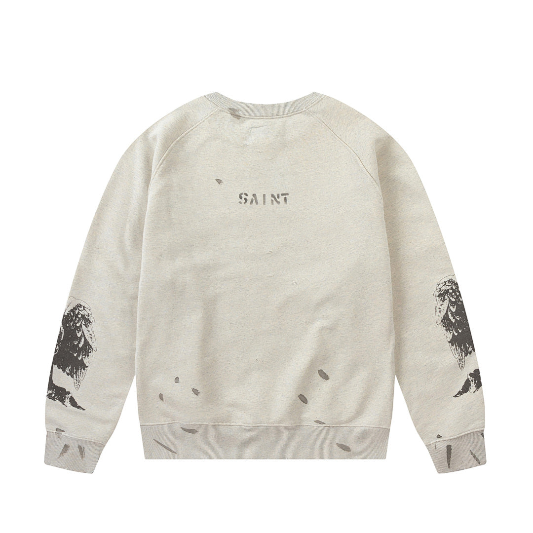 Saint Michael ST121 Jesus Crest Sleeve Graphic Sweatshirt