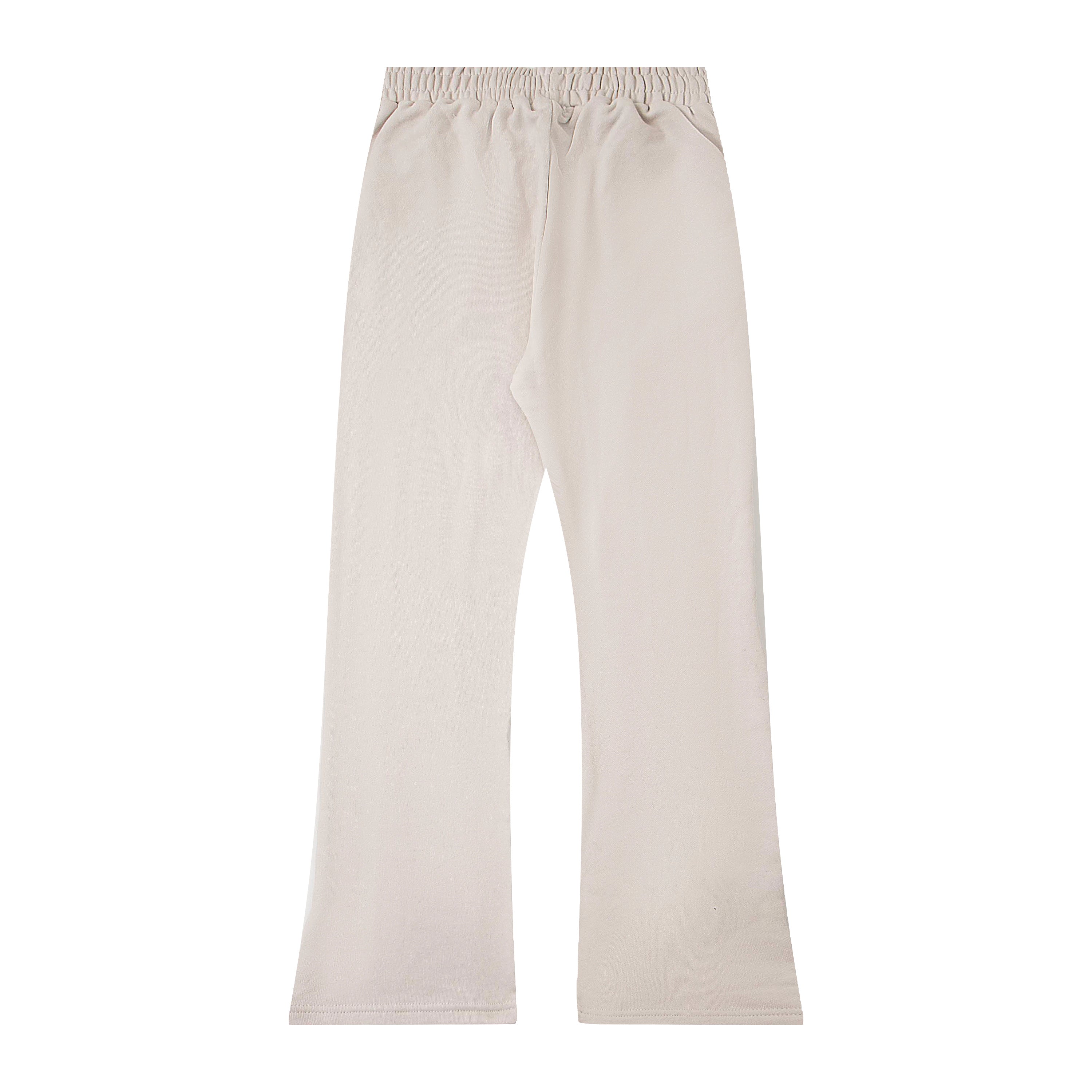 Mixed Emotions Beige Studded Flare Streetwear Sweat Pants