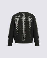American High Street Dark Skeleton Long Sleeve T-Shirt