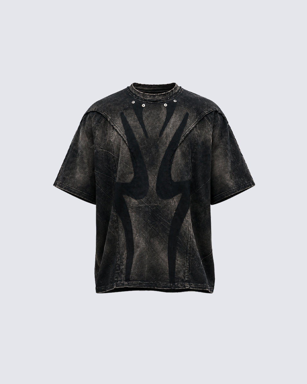 Retro Slob Style Structured Distressed T-Shirt