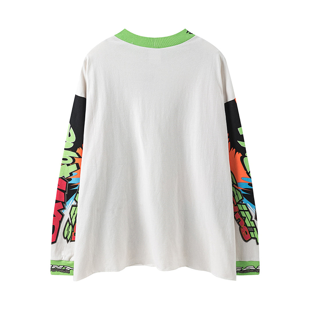 Saint Michael Bold Racing Graphic Long Sleeve Jersey