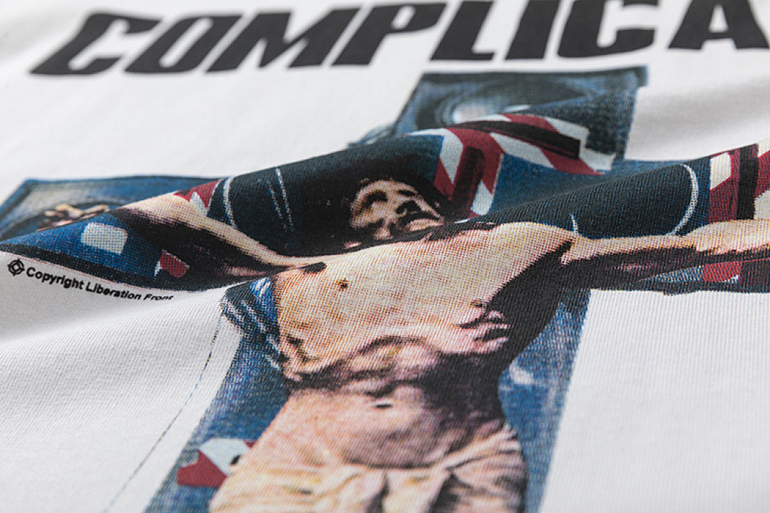 Saint Michael Complicated Cross Print Sweatshirt