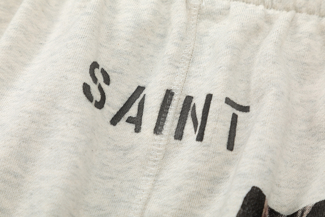 Saint Michael Praying Hands & Bold Lettering Sweat Shorts