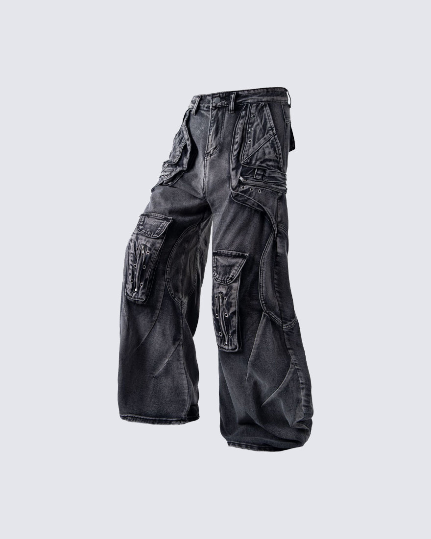 American Vintage Street Multi-Pocket Cargo Denim