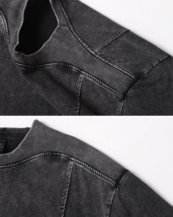 Vintage Washed Deconstructed Casual Tee