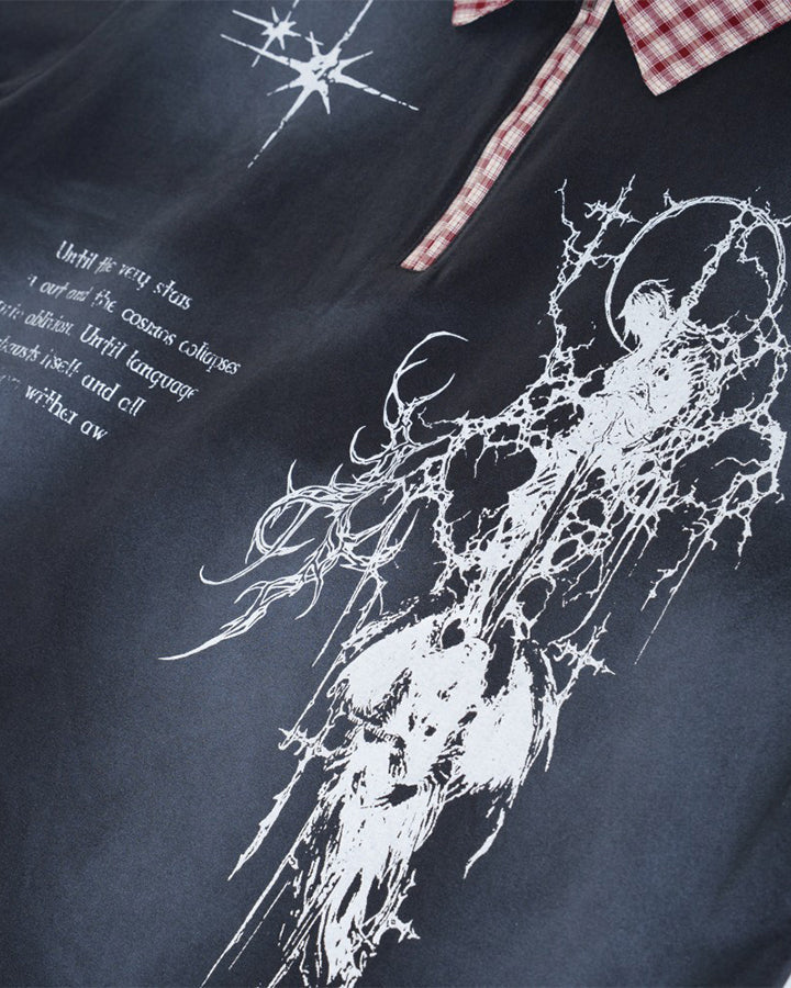 Dark Retro Star Graphic New Polo Shirt