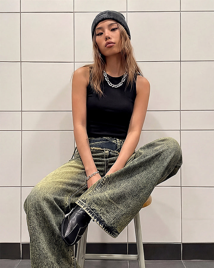 Vintage Deconstructed Patchwork Denim Pants