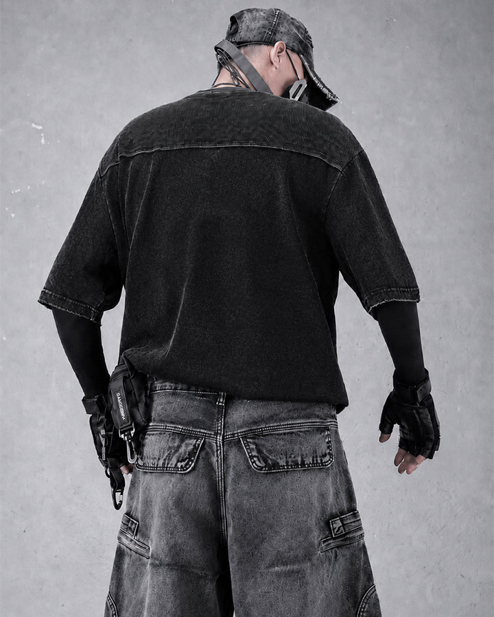 Deconstructed Patchwork Colorblock NewT-Shirt