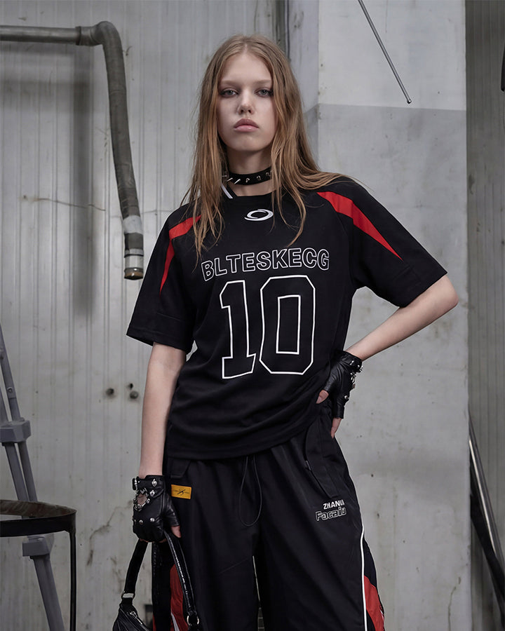American Varsity Number Graphic Sports Jersey Tee