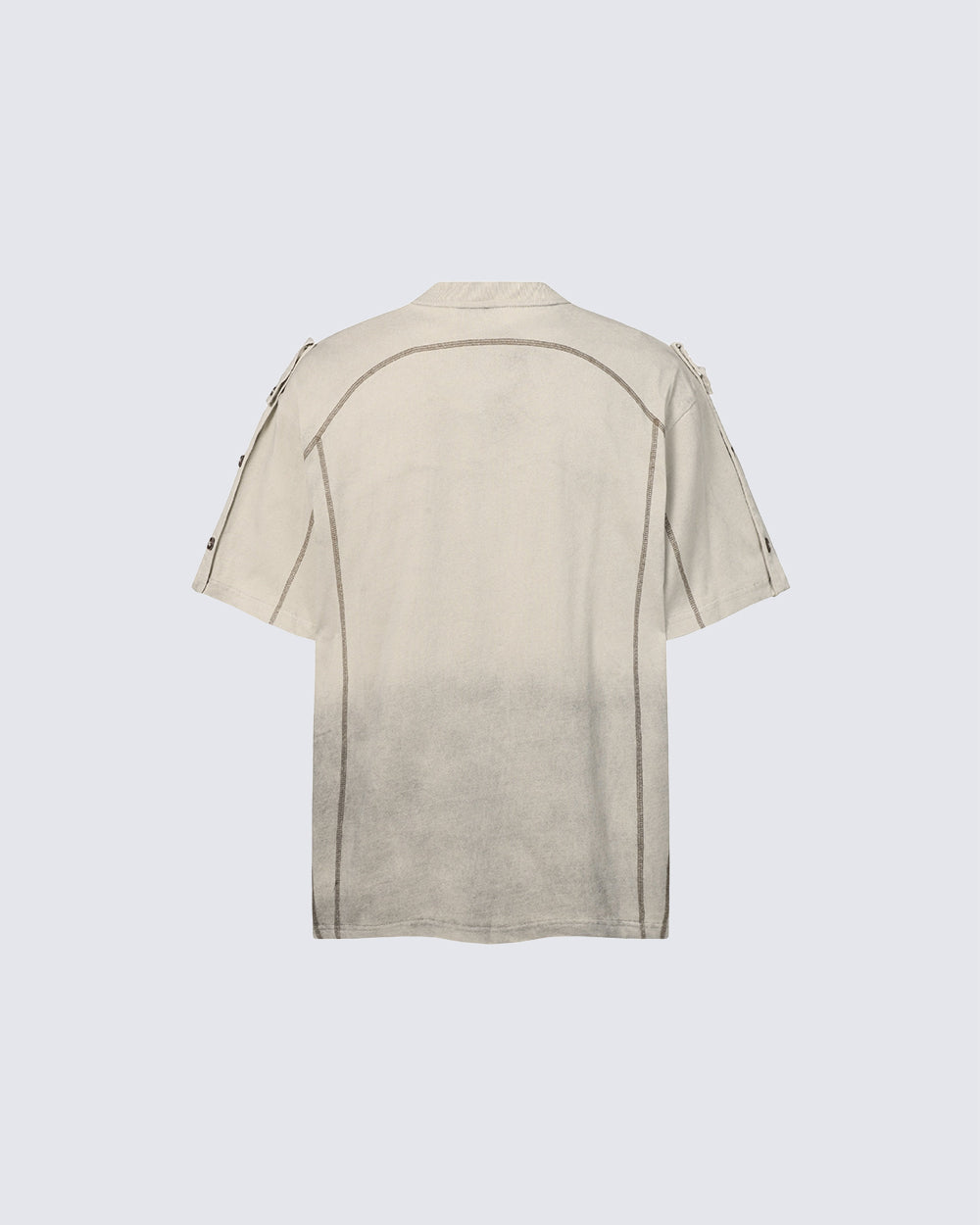 Utility Vintage Contrast Stitch Button Henley New Tee