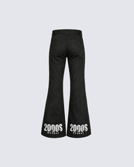Y2K New American Star Graphic Flare Pants
