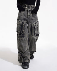 Vintage Multi Pocket Cargo Jeans