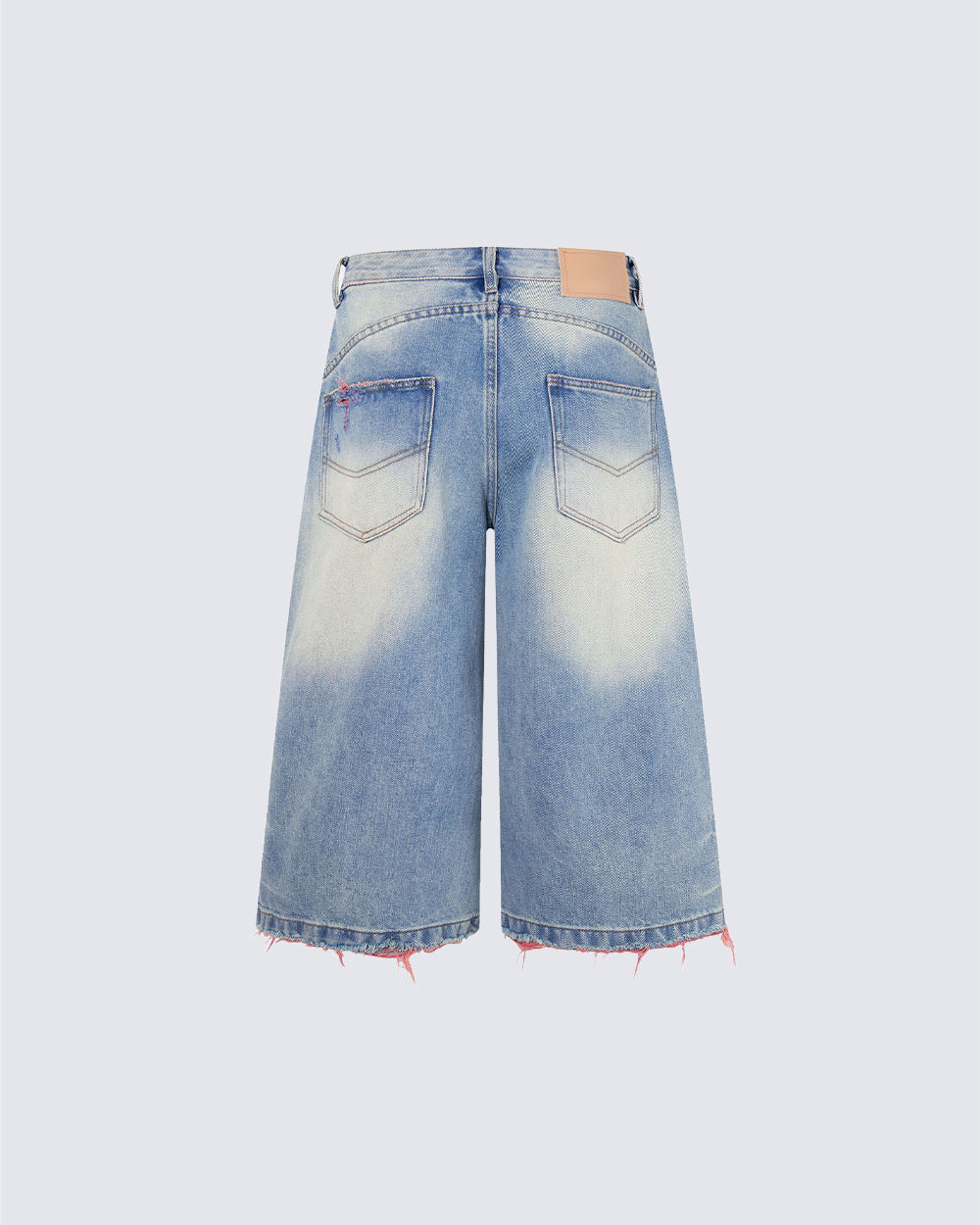 American Ins Ripped Washed Denim Bermuda Shorts