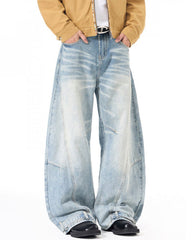 Deconstructed Cat-Whisker Curved Denim Pants