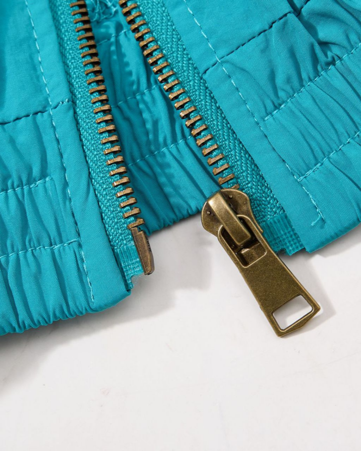 American Retro Embroidered Color-Blocked Deconstructed Flight Jacket