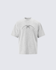 Studded Abstract Line Art Graphic Tee