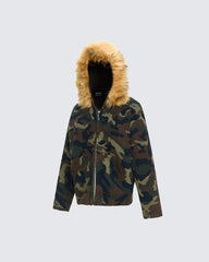 Camouflage Short Hooded Sweater