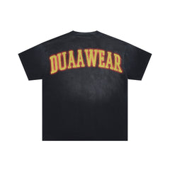 DUAA Flaming Basketball Hoop Sports Retro Graphic Tee