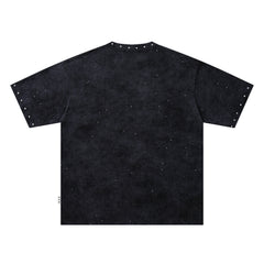 BKYS Praying Angel Rhinestone Black Oversized Graphic T-Shirt
