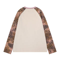 Omirad Leopard Raglan Long Sleeve Tee